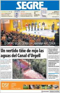 Portada de Segre  (Spain)