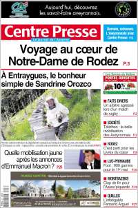 Portada de Centre Presse (Francia)
