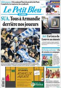 Portada de Le Petit Bleu (Francia)