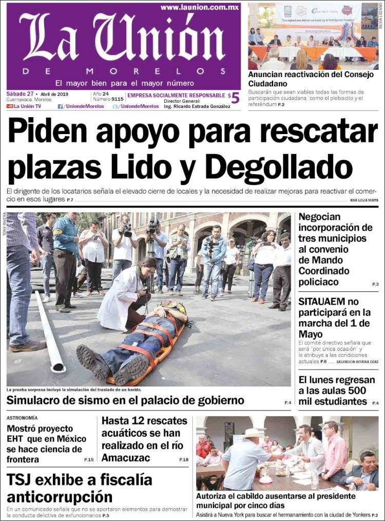 Portada de La Unión de Morelos (M&eacute;xico)