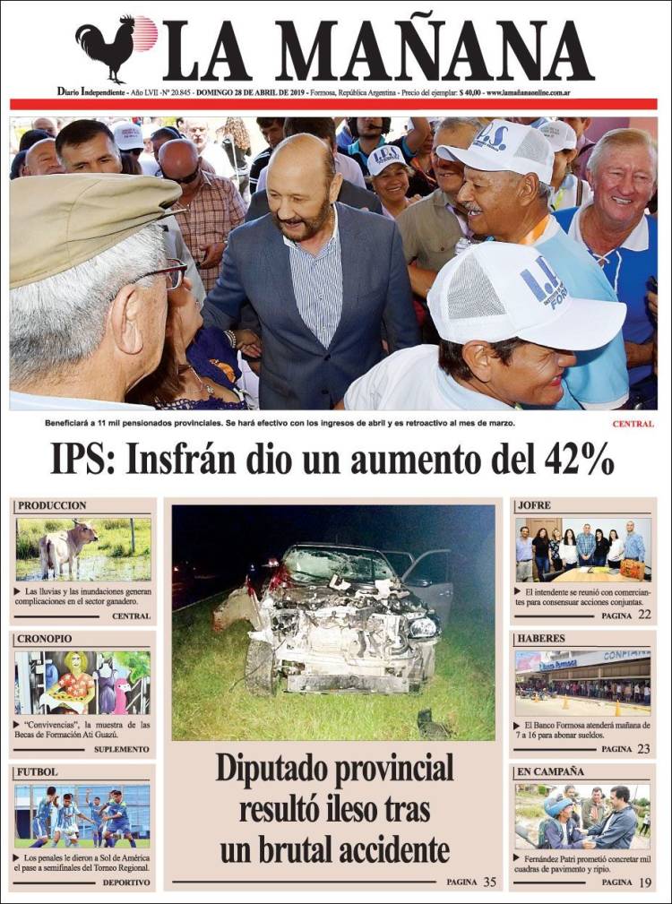 Portada de Diario La Mañana (Argentina)