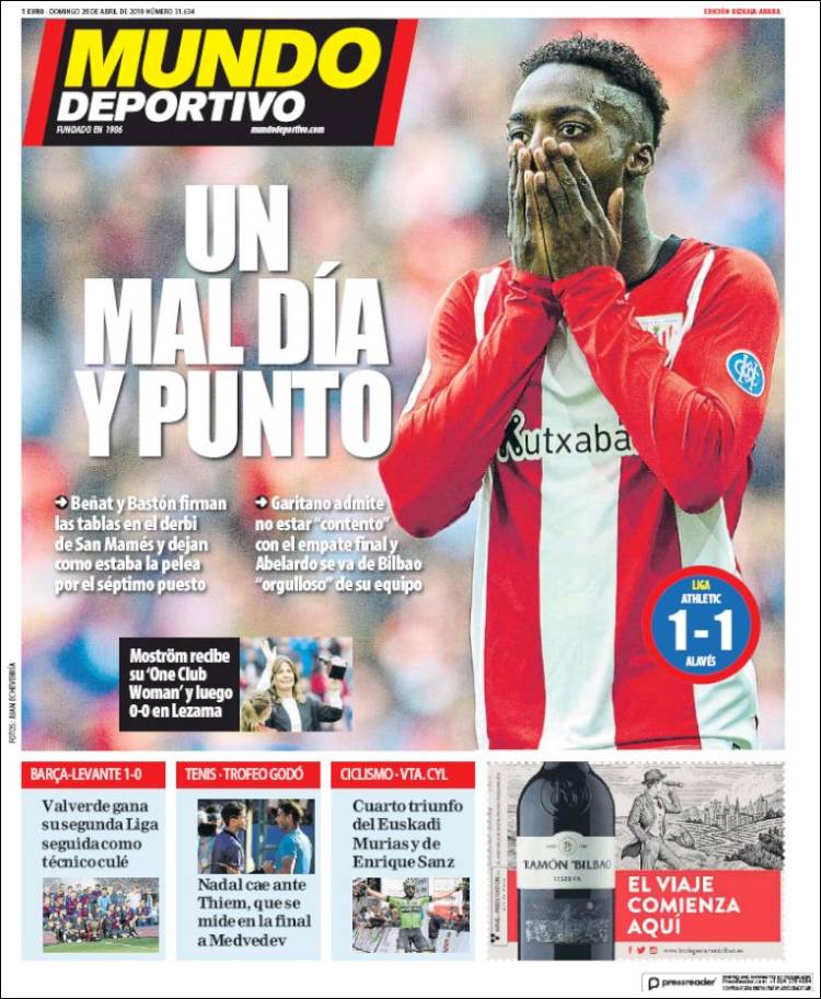 Portada de Mundo Deportivo Bizkaia (España)