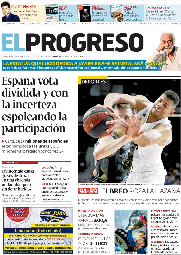 Portada de El Progreso (España)