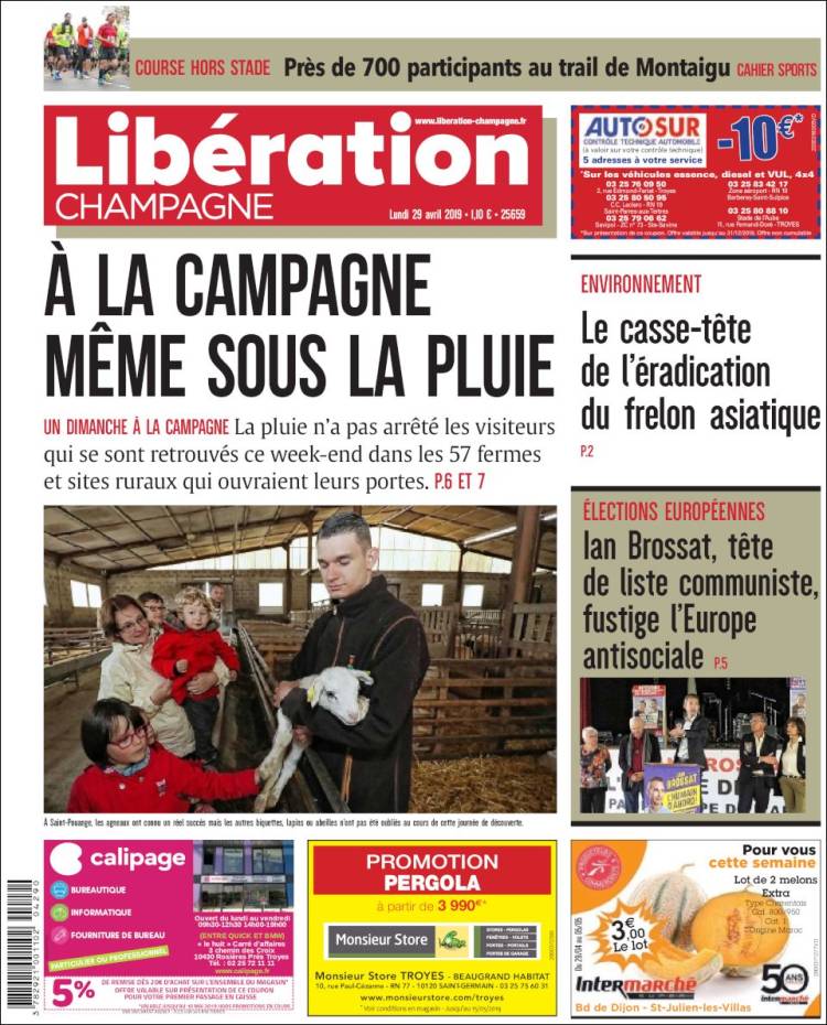 Portada de Libération Champagne (Francia)