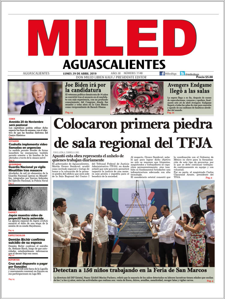 Portada de Miled - Aguascalientes (M&eacute;xico)