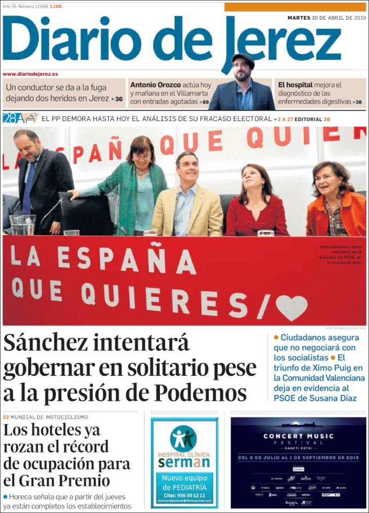 Portada de Diario de Jerez (España)