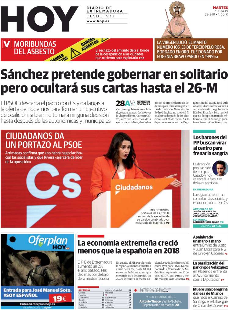 Portada de Hoy - Caceres (España)