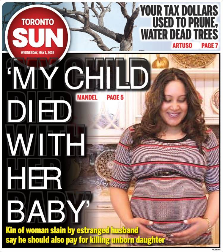 Portada de The Toronto Sun (Canadá)