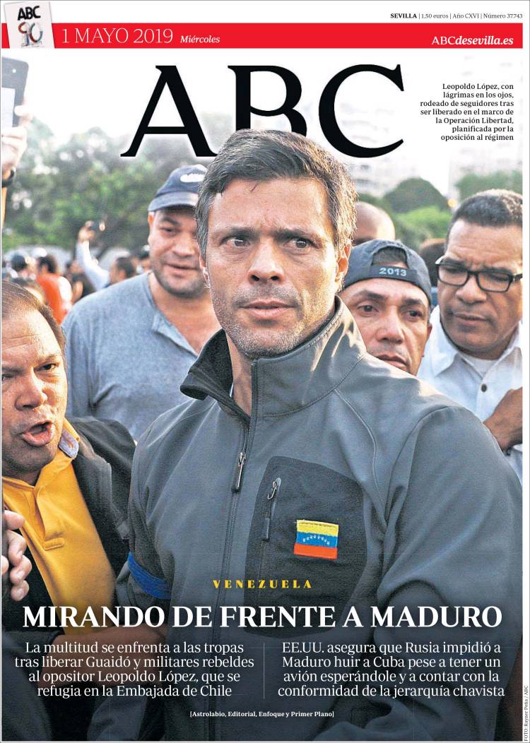 Portada de ABC - Sevilla (Espa&ntilde;a)