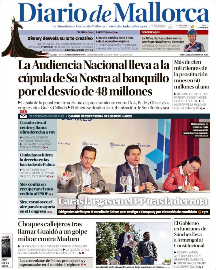 Portada de Diario de Mallorca (Espa&ntilde;a)
