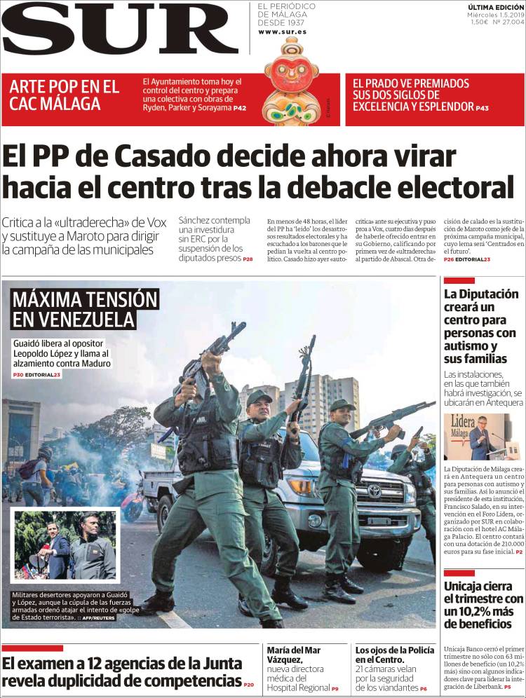 Portada de Diario el Sur (Espa&ntilde;a)