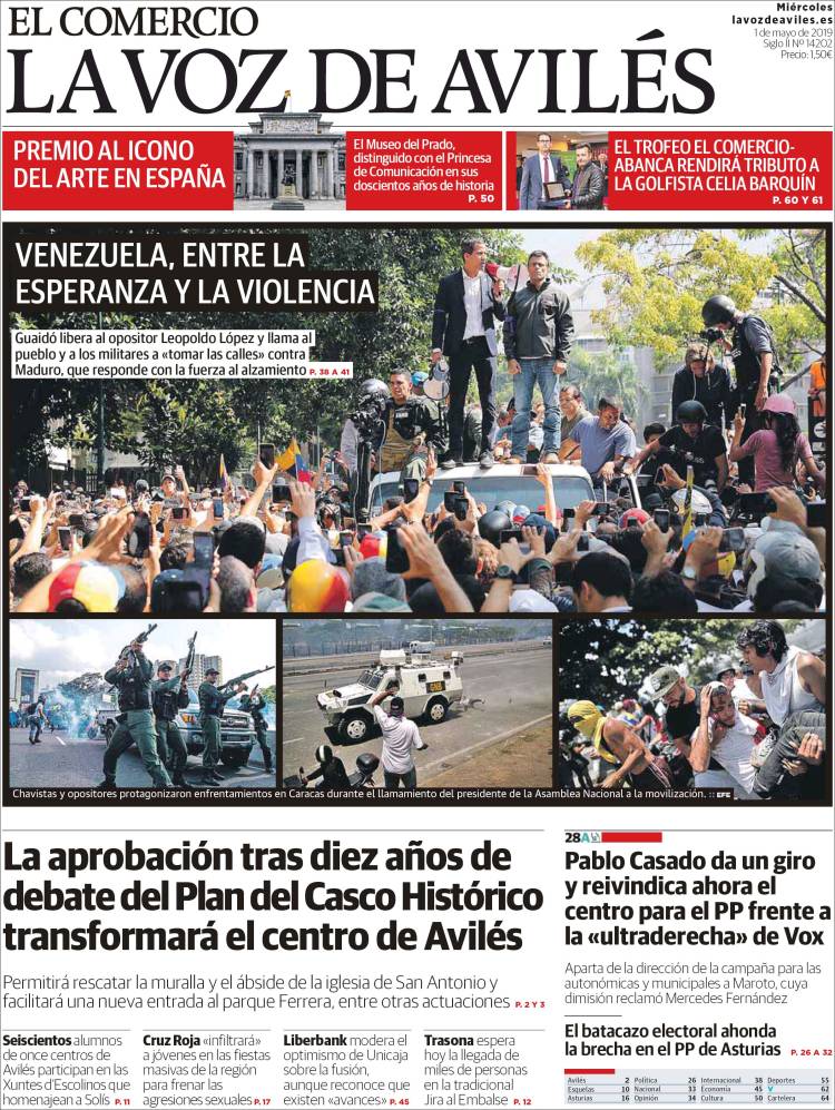 Portada de El Comercio - Avilés (Espa&ntilde;a)