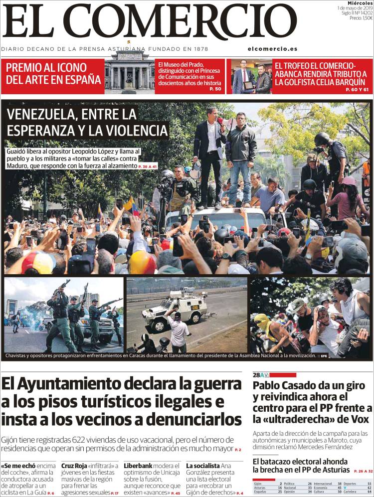 Portada de El Comercio - Gijón (Espa&ntilde;a)