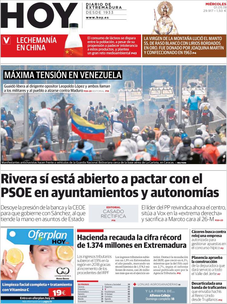 Portada de Hoy - Caceres (Espa&ntilde;a)