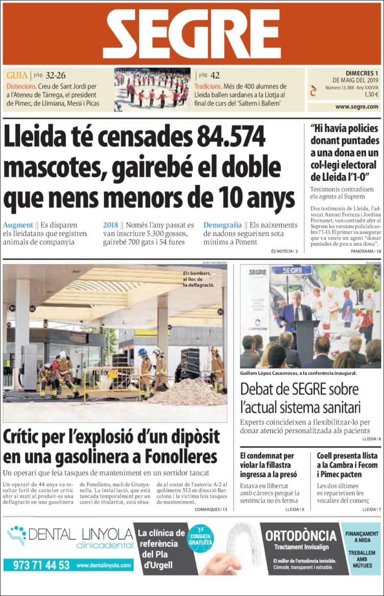 Portada de Segre (Espa&ntilde;a)