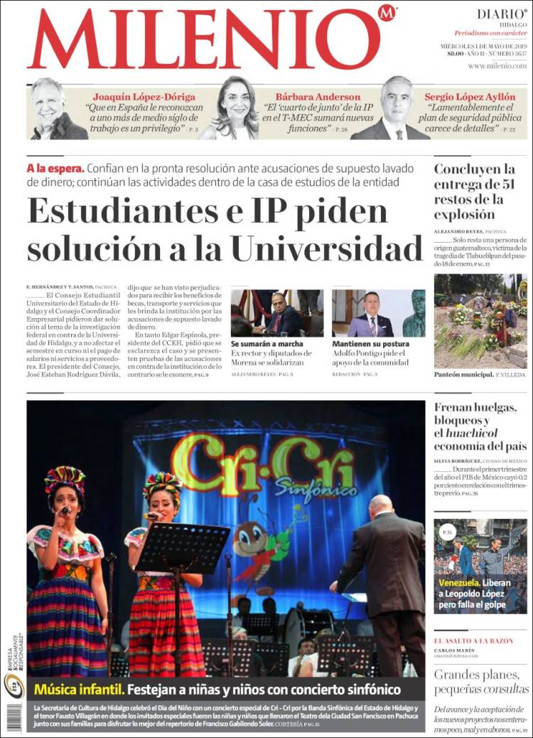 Portada de Milenio de Hidalgo (Mexico)