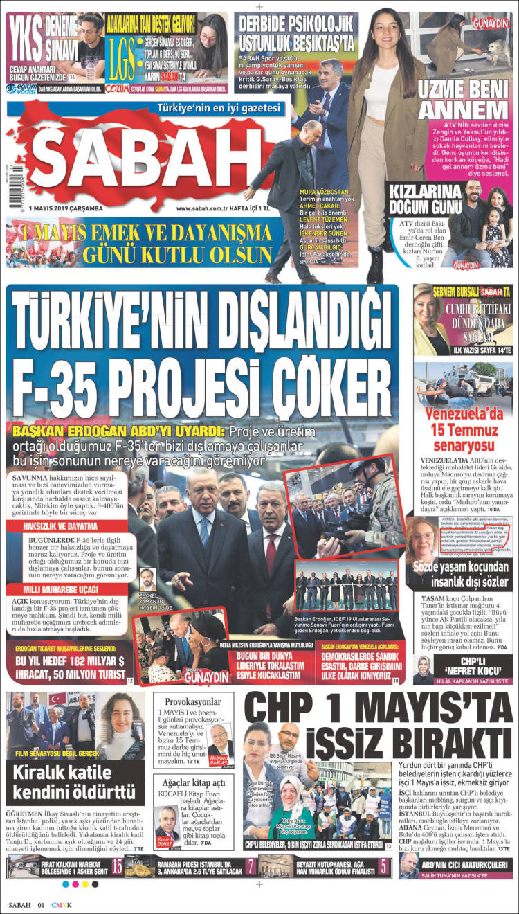 Portada de Sabah (Turqu&iacute;a)