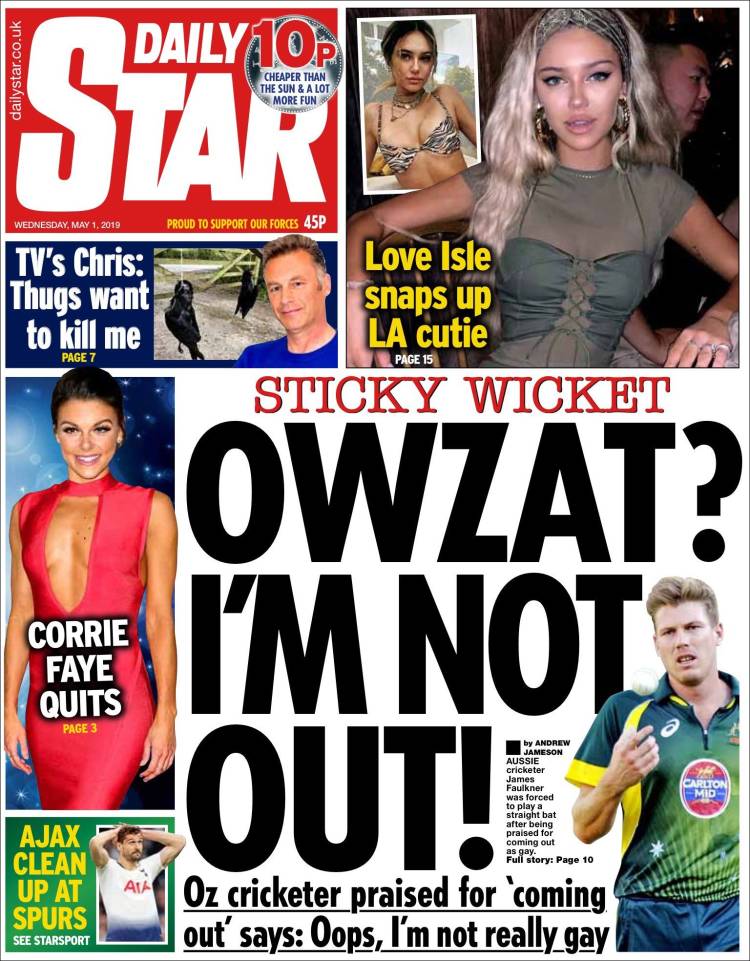 Portada de Daily Star (Reino Unido)