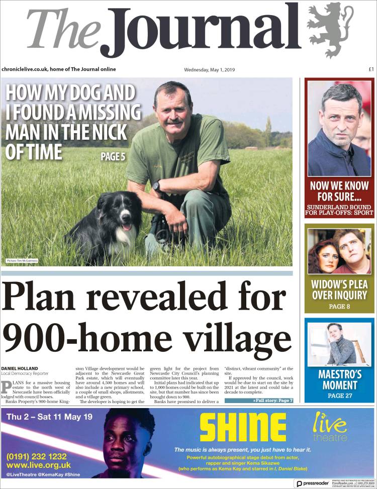 Portada de The Journal (Reino Unido)