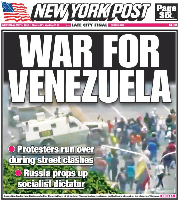 Portada de New York Post (USA)