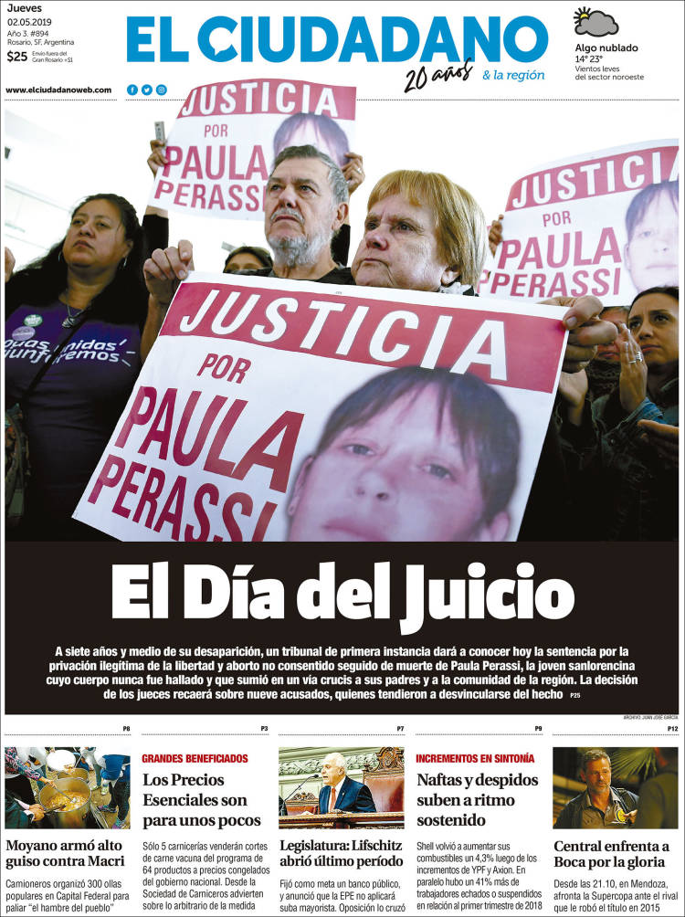 Portada de Diario El Ciudadano (Argentina)