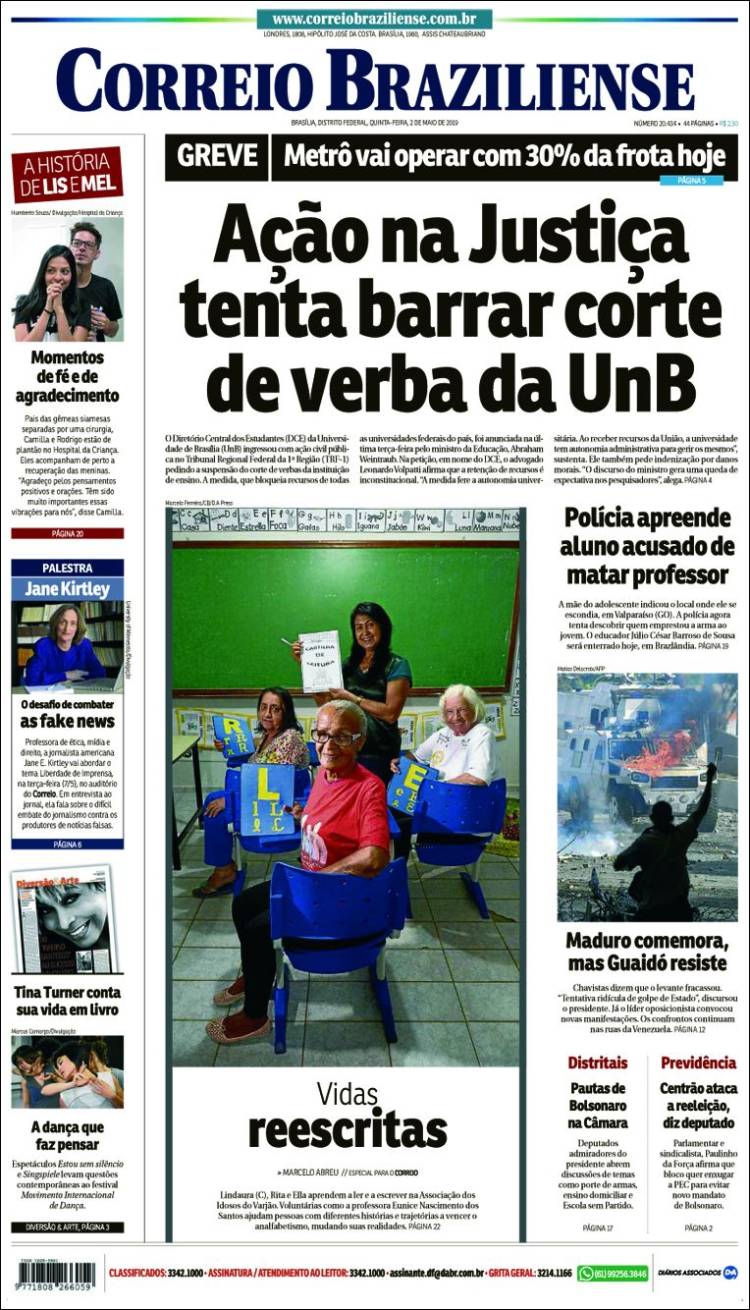 Portada de Correio Braziliense (Brasil)