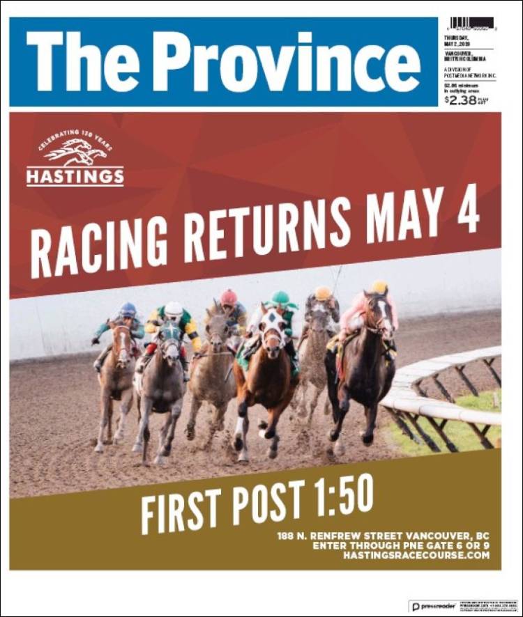 Portada de The Province (Canadá)