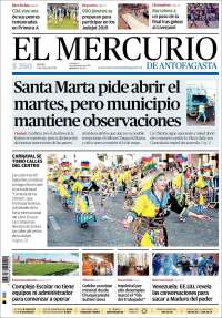 Portada de El Mercurio de Antofagasta (Chile)