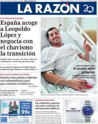 Portada de La Razón (España)