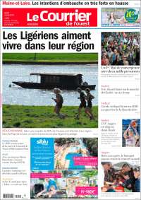 Portada de Le Courrier de l'Ouest (Francia)