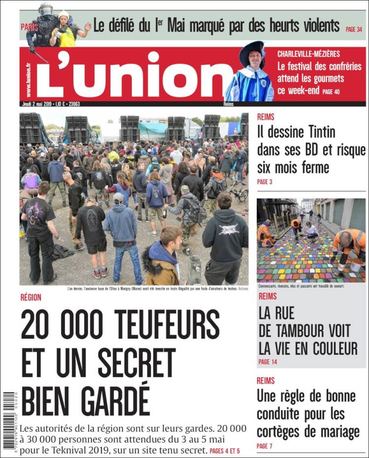 Portada de L'Union (Francia)