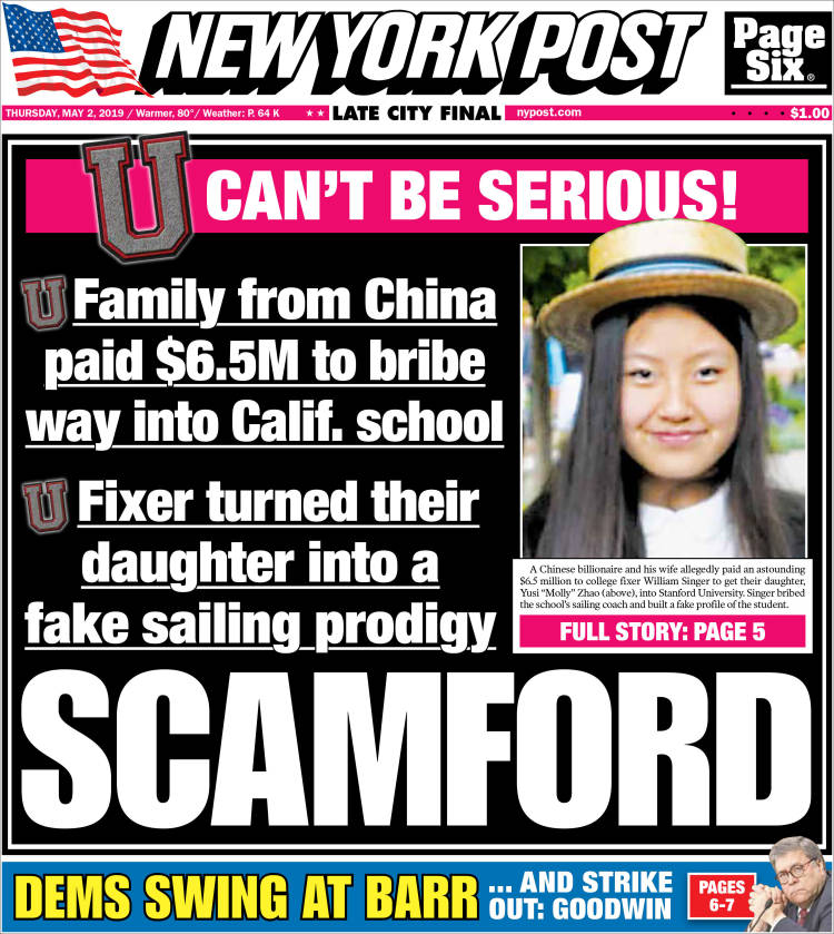 Portada de New York Post (USA)