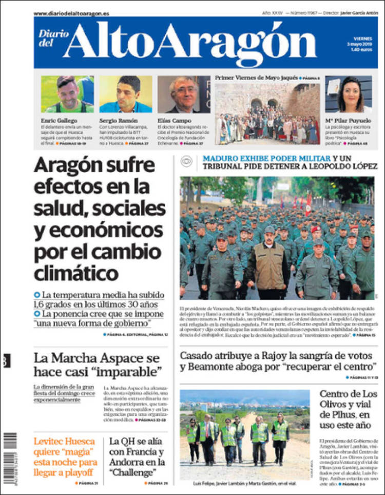 Portada de Diario del AltoAragón (España)