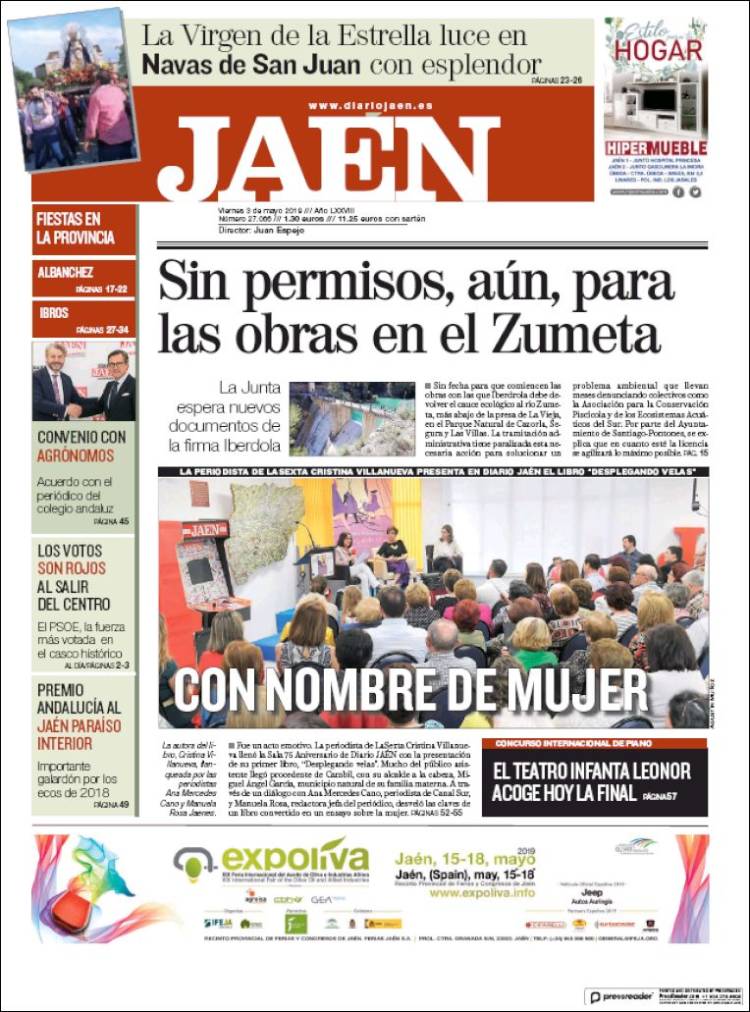 Portada de Diario Jaén (España)