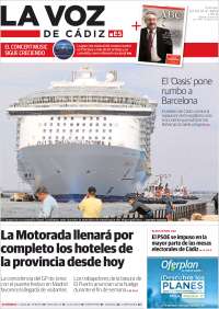 Portada de La Voz de Cádiz (España)