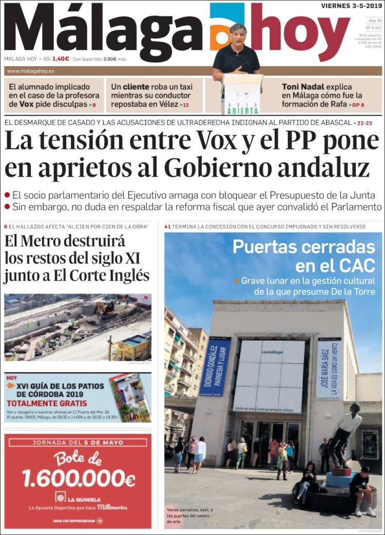 Portada de Málaga Hoy (España)