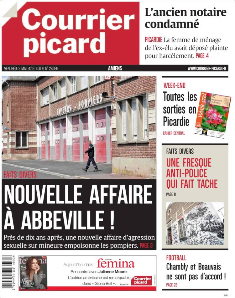Portada de Courrier Picard (Francia)