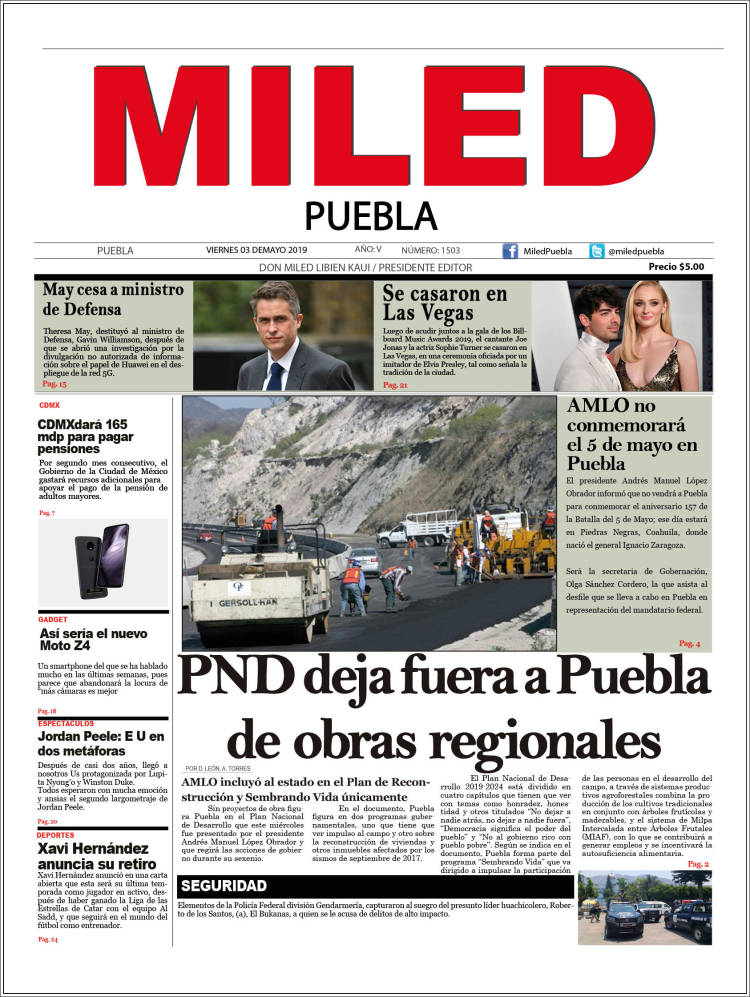 Portada de Miled - Puebla (México)