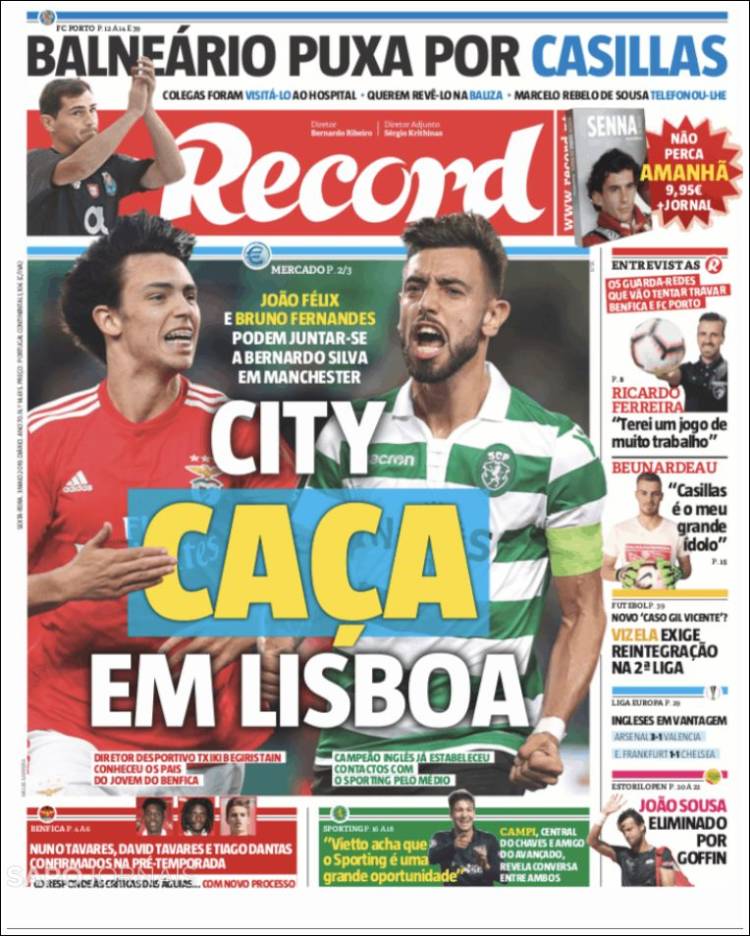 Portada de Record (Portugal)