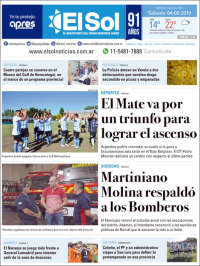 Portada de Diario El Sol (Argentina)