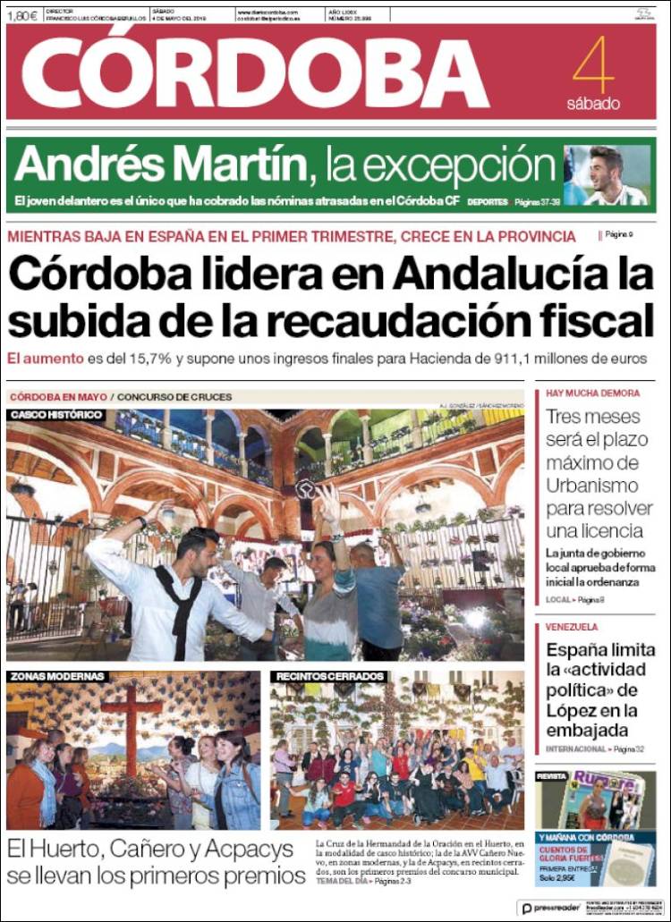 Portada de Diario de Córdoba (Espa&ntilde;a)