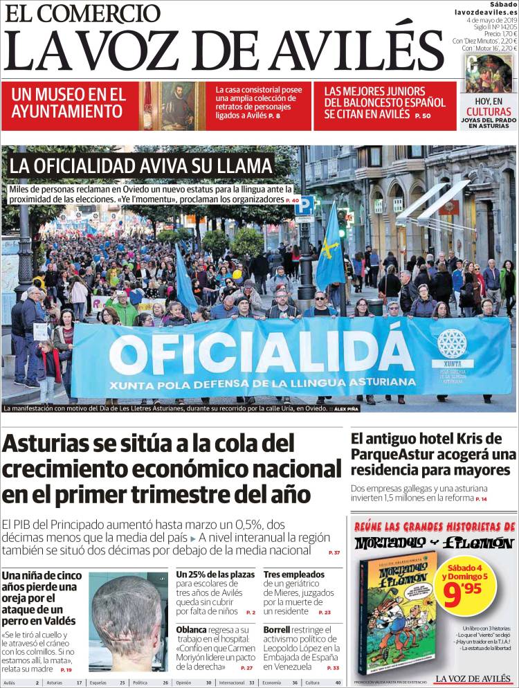 Portada de El Comercio - Avilés (Espa&ntilde;a)
