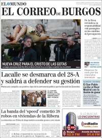 Portada de El Correo de Burgos (España)