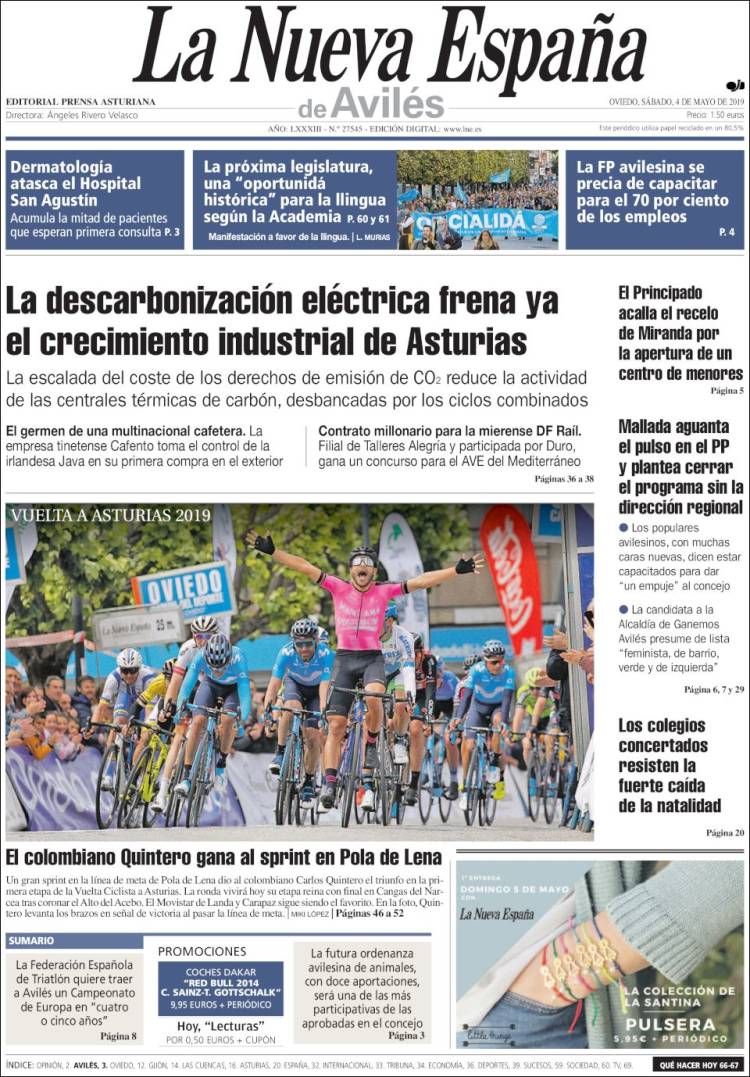 Portada de La Nueva España - Avilés (Espa&ntilde;a)