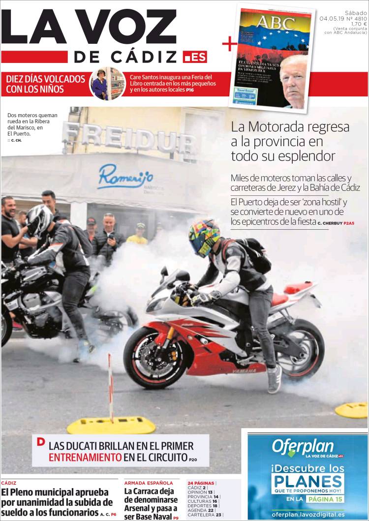 Portada de La Voz de Cádiz (Espa&ntilde;a)