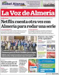 Portada de La Voz de Almería (Espa&ntilde;a)