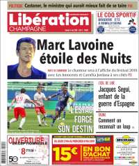 Portada de Libération Champagne (Francia)