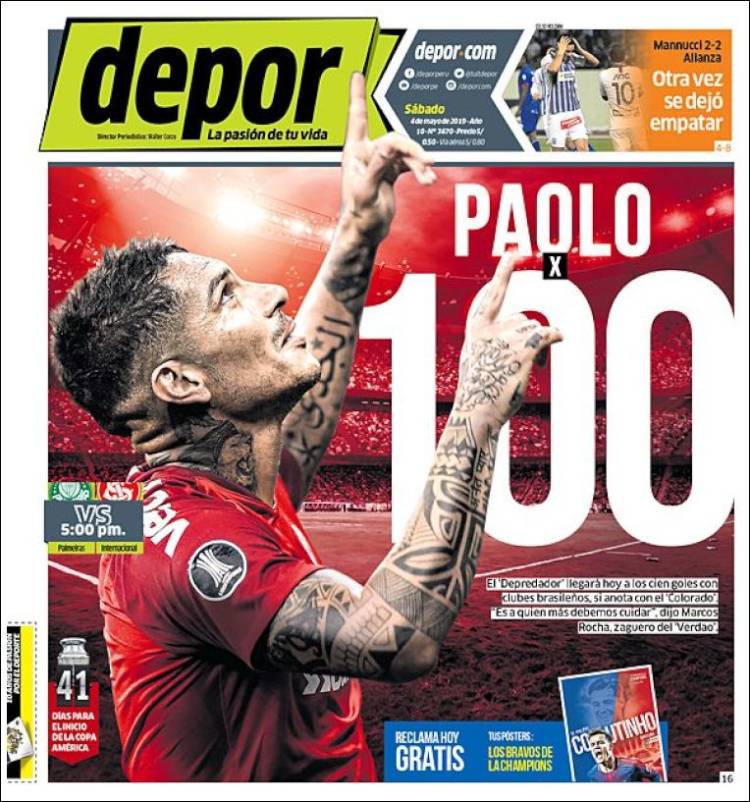Portada de Depor (Per&uacute;)