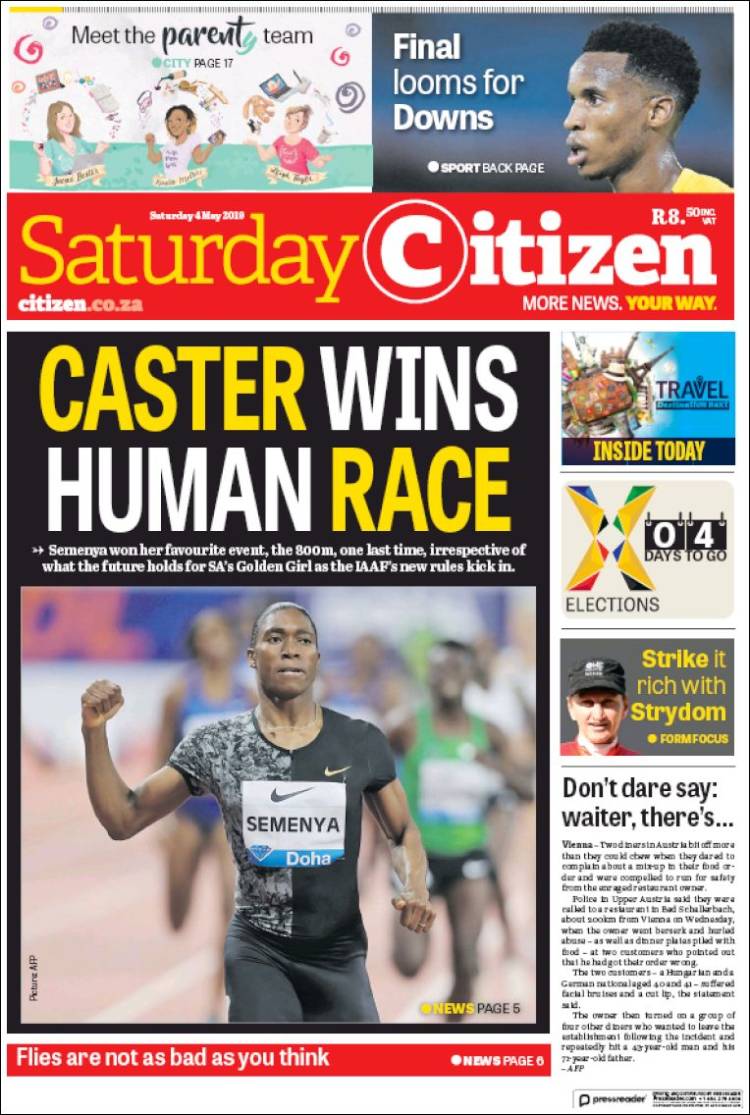 Portada de The Citizen (Sud&aacute;frica)