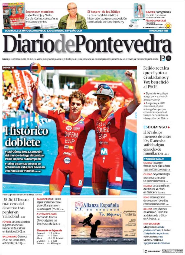 Portada de Diario de Pontevedra (Espa&ntilde;a)